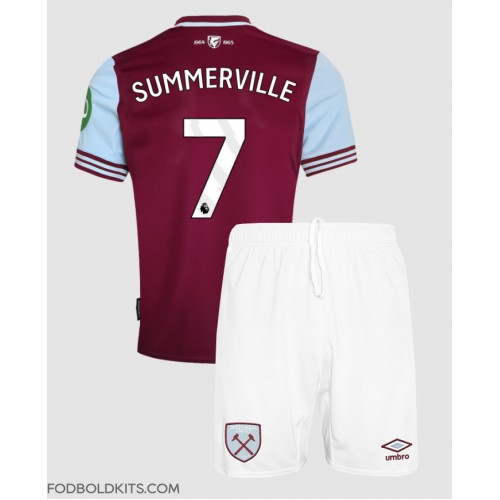 West Ham United Crysencio Summerville #7 Hjemmebanesæt Børn 2024-25 Kortærmet (+ Korte bukser)